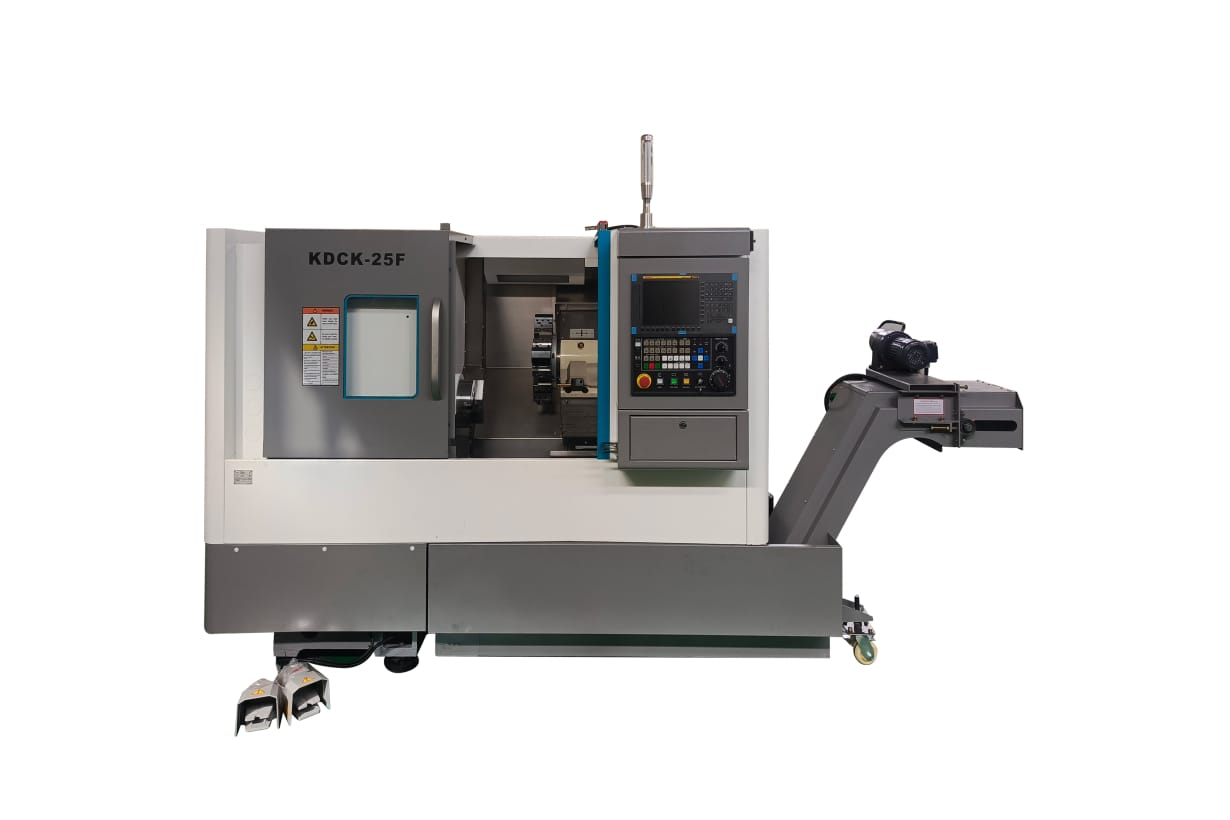 Токарный станок с ЧПУ JET KDCK-25AF CNC (Fanuc 0i, гидрав. патрон, 5000 об/мин, деталеуловитель)